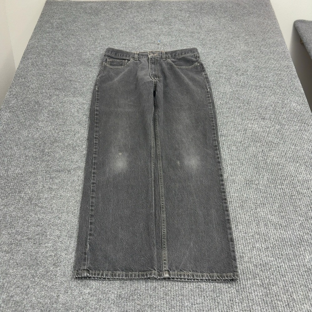 Lee Jeans Mens 33x30 Black Cotton Relaxed Fit Straight Leg Workwear Streetwear